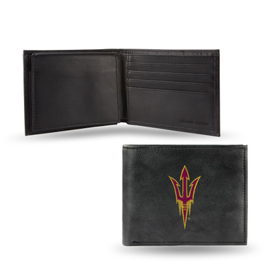 Arizona State Sun Devils Standard Embroidered Genuine Leather Billfold Wallet  | Rico Industries | RBL460202