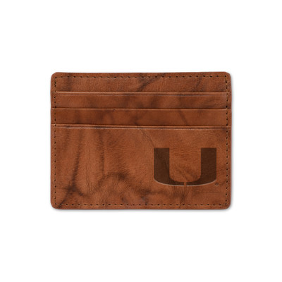 Miami Hurricanes Embossed Leather Credit Cart Wallet | Rico Industries | SCC100301