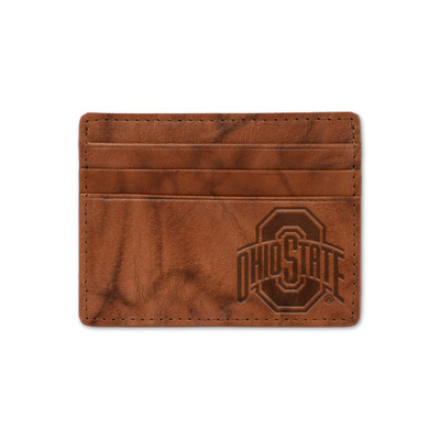 Ohio State Buckeyes Embossed Leather Credit Cart Wallet | Rico Industries | SCC300101