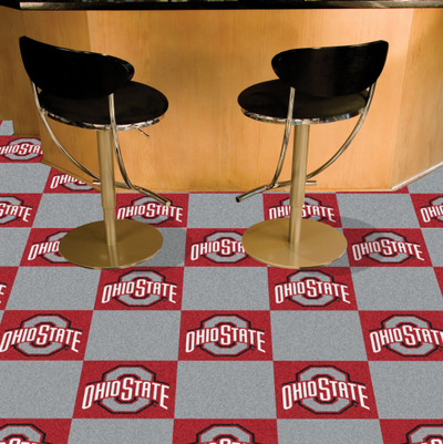 Ohio State Buckeyes Carpet Tiles | Fanmats | 8509