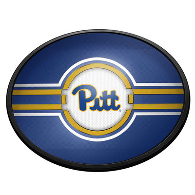 Pittsburgh Panthers: Oval Slimline Lighted Wall Sign | The Fan-Brand | NCPITT-140-01