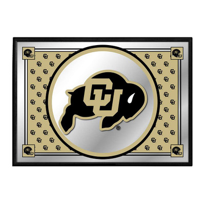 Colorado Buffaloes Framed Mirrored Wall Sign - Team Spirit Gold | The Fan-Brand | NCCOBF-265-02B