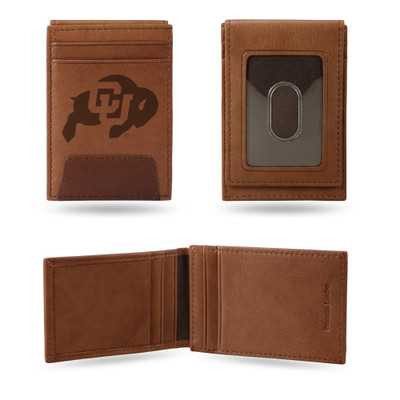 Colorado Buffaloes Genuine Leather Front Pocket Wallet | Rico Industries | FPW500102