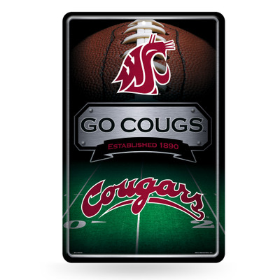 Washington State Cougars Metal Home Decor Sign | Rico Industries | MSL490101