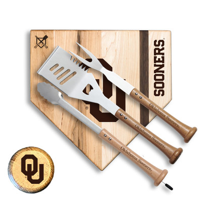 Oklahoma Sooners Silver Slugger Combo BBQ Set | Baseball BBQ | GRTLSTSSOS_660251526195