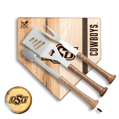 Oklahoma State Cowboys Silver Slugger Combo BBQ Set | Baseball BBQ | GRTLSTSSOSC_660251525303