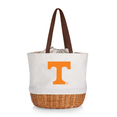 Tennessee Volunteers Coronado Canvas and Willow Basket Tote | Picnic Time | 203-00-187-554-0