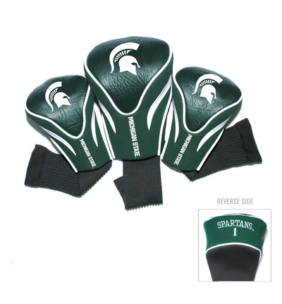 Michigan State Spartans 3 Pack Embroidered Contour Golf Headcovers | Team Golf |22394