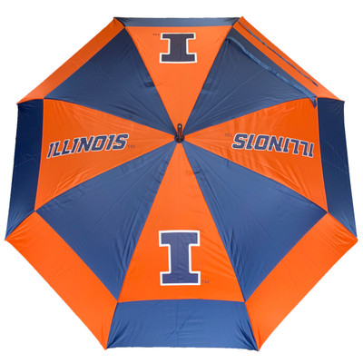 Illinois Fighting Illini 62" Double Canopy Wind Proof Golf Umbrella| Team Golf |21369
