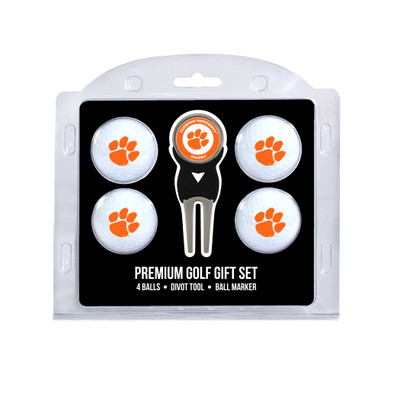 Clemson Tigers 4 Golf Balls And Divot Tool Gift Set | Team Golf |20606