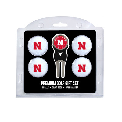 Nebraska Huskers 4 Golf Balls And Divot Tool Gift Set | Team Golf |22406