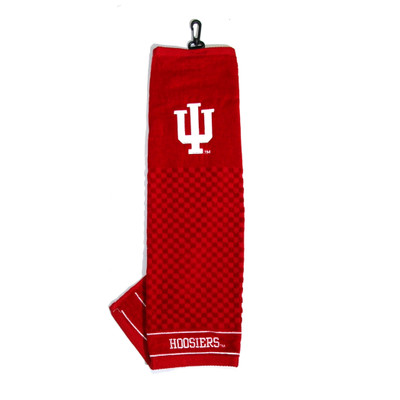 Indiana Hoosiers 16" X 22" Tri-Fold Embroidered Scrubber Golf Towel| Team Golf |21410