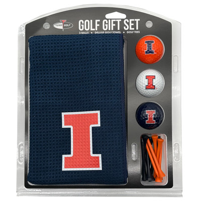 Illinois Fighting Illini 16" X 40" Microfiber Towel Golf Gift Set| Team Golf |21324