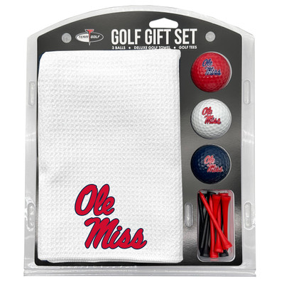 Mississippi Rebels 16" X 40" Microfiber Towel Golf Gift Set - White| Team Golf |24725