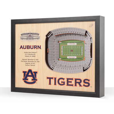 Auburn Tigers Football 25-Layer StadiumView Wall Art |Stadium Views | 9022480