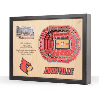 Louisville Cardinals 25-Layer StadiumView Wall Art |Stadium Views | 9022527