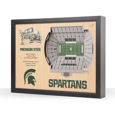 Michigan State Spartans Football 25-Layer StadiumView Wall Art |Stadium Views | 9022510