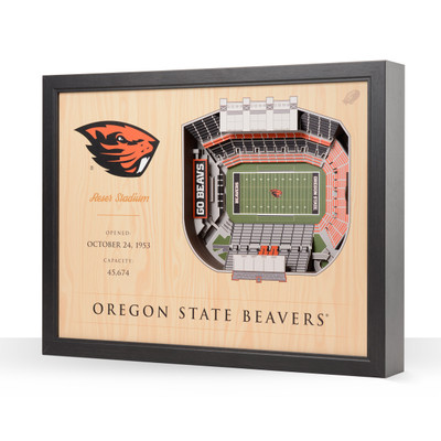 Oregon State Beavers 25-Layer StadiumView Wall Art |Stadium Views | 9022541