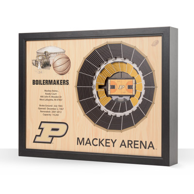 Purdue Boilermakers Basketball 25-Layer StadiumView Wall Art |Stadium Views | 9023098