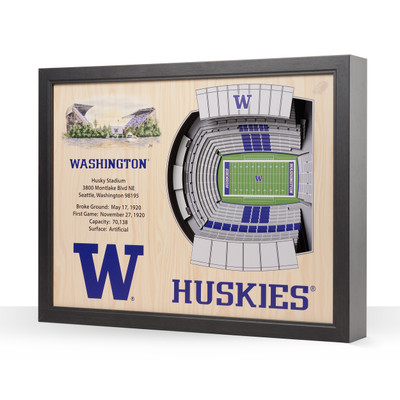 Washington Huskies 25-Layer StadiumView Wall Art |Stadium Views | 9022695