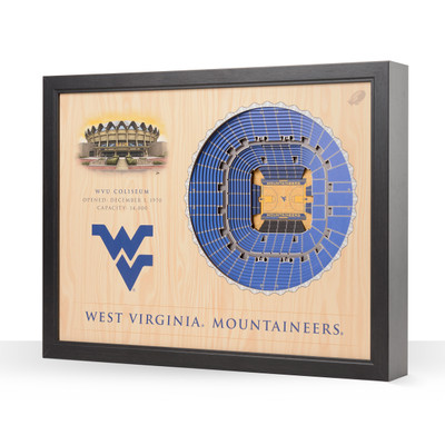West Virginia Mountaineers Basketball 25-Layer StadiumView Wall Art |Stadium Views | 8492680