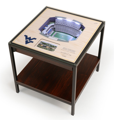 West Virginia Mountaineers 25-Layer StadiumViews End Table | Stadium Views | 8493014