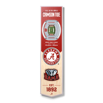 Alabama Crimson Tide 3D Stadium 8x32 Banner | Stadium Views | 0951841