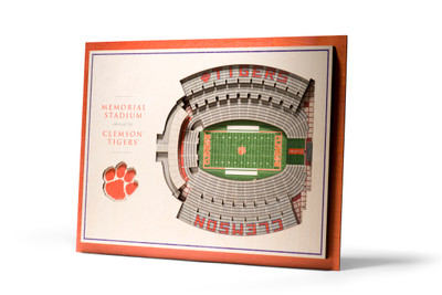 Clemson Tigers 5-Layer StadiumView 3D Wall Art | Stadium Views | 5028335