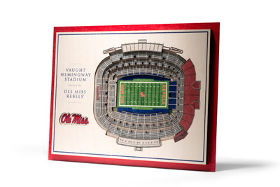 Mississippi Rebels 5-Layer StadiumView 3D Wall Art | Stadium Views | 5028458