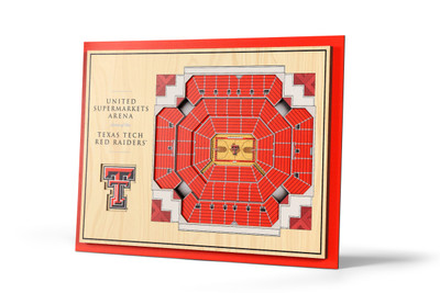 Texas Tech Red Raiders Basketball 5-Layer StadiumViews 3D Wall Art | Stadium Views | 0951018