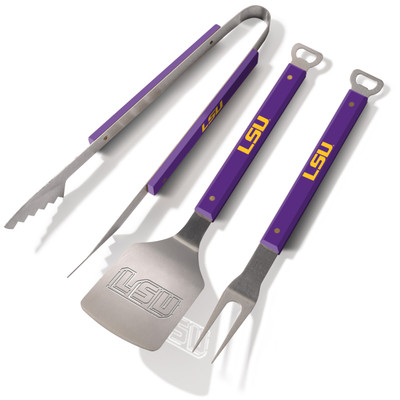 LSU Tigers "Block" Spirit Series 3-Piece BBQ Set | Stadium Views | 5021176