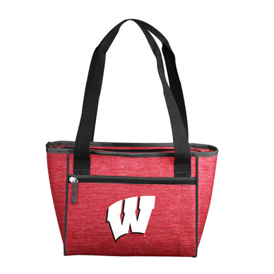 Wisconsin Badgers Crosshatch 16 Can Cooler Tote| Logo Brands |LGC244-83-CR1