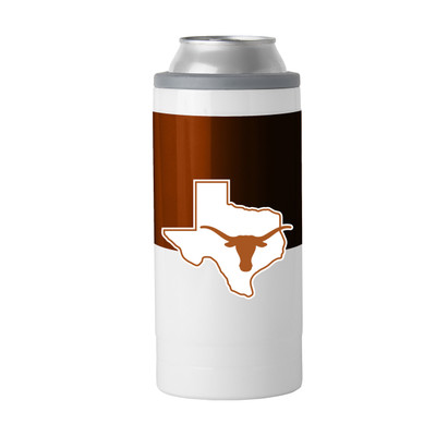 Texas Longhorns Colorblock 12oz Slim Can Coolie| Logo Brands |LGC218-S12C-11