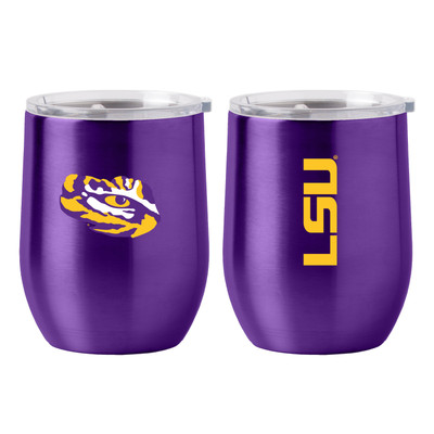 LSU Tigers 16oz Gameday Stainless Curved Beverage Tumbler| Logo Brands |LGC162-S16CB-1