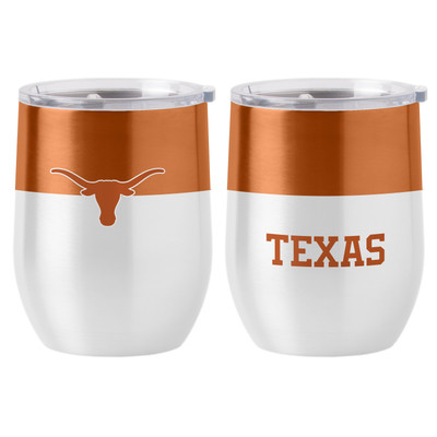 Texas Longhorns 16oz Colorblock Stainless Curved Beverage Tumbler| Logo Brands |LGC218-S16CB-11