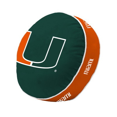 Miami Hurricanes Puff Pillow| Logo Brands |LGC169-813