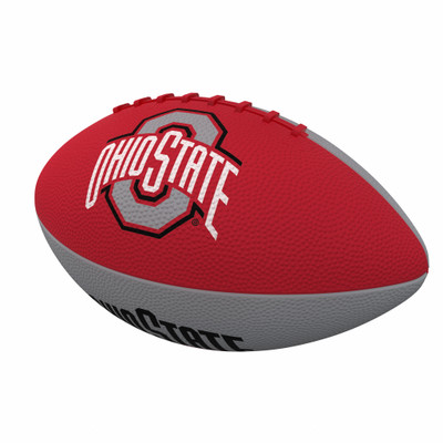 Ohio State Buckeyes Pinwheel Logo Junior Size Rubber Football| Logo Brands |LGC191-93JR-2