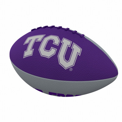 TCU Horned Frogs Pinwheel Junior Size Rubber Football| Logo Brands |LGC215-93JR-2