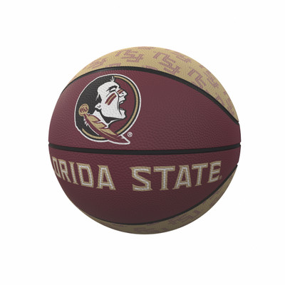 FSU Seminoles Repeating Logo Mini-Size Rubber Basketball| Logo Brands |LGC136-91MR-1