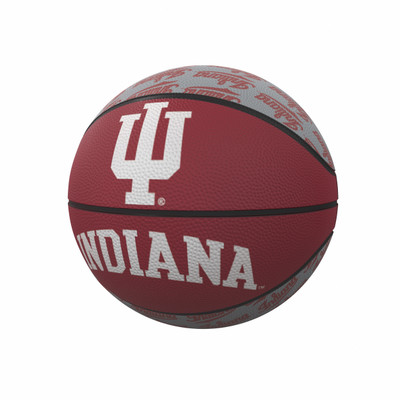 Indiana Hoosiers Repeating Logo Mini-Size Rubber Basketball| Logo Brands |LGC153-91MR-1