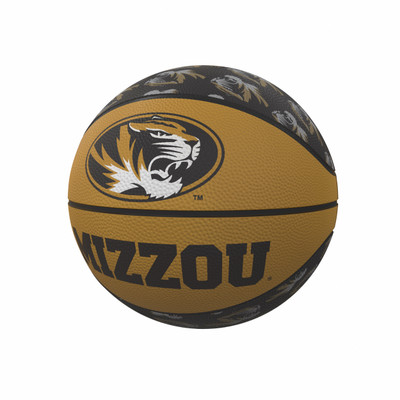 Missouri Tigers Repeating Logo Mini-Size Rubber Basketball| Logo Brands |LGC178-91MR-1