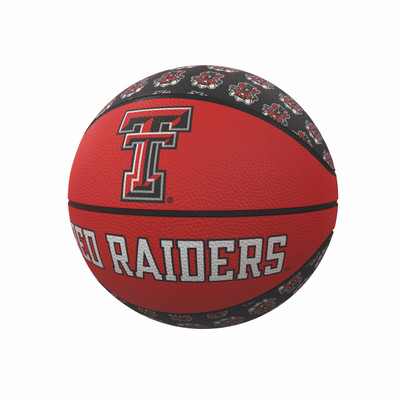 Texas Tech Red Raiders Repeating Logo Mini-Size Rubber Basketball| Logo Brands |LGC220-91MR-1