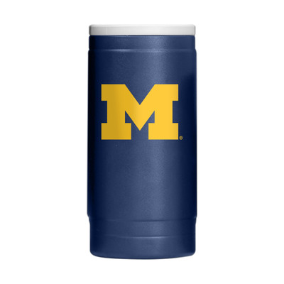 Michigan Wolverines Flipside Powder Coat Slim Can Coolie| Logo Brands |LGC171-S12PC-34