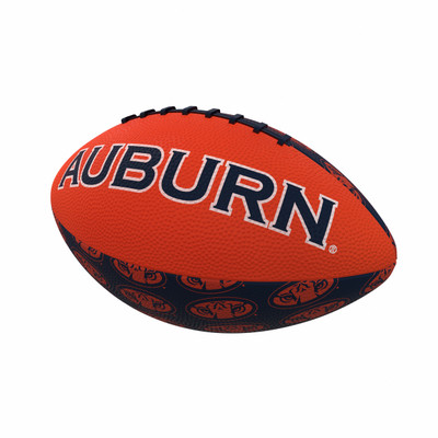 Auburn Tigers Repeating Mini-Size Rubber Football| Logo Brands |LGC110-93MR-3