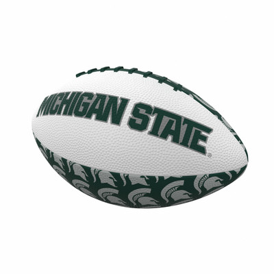 Michigan State Spartans Repeating Mini-Size Rubber Football| Logo Brands |LGC172-93MR-3