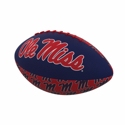 Mississippi Rebels Repeating Mini-Size Rubber Football| Logo Brands |LGC176-93MR-3