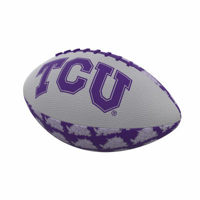 TCU Horned Frogs Repeating Mini-Size Rubber Football| Logo Brands |LGC215-93MR-3