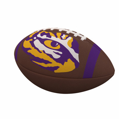 LSU Tigers Team Stripe Official-Size Composite Football| Logo Brands |LGC162-93FC-1