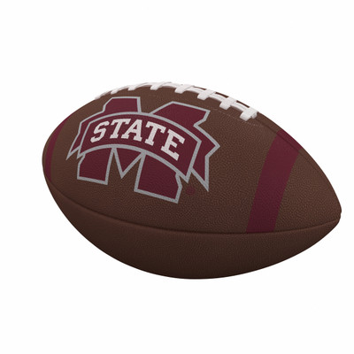 Mississippi State Bulldogs Team Stripe Official-Size Composite Football| Logo Brands |LGC177-93FC-1