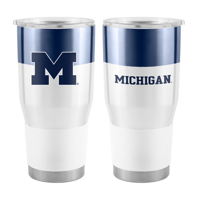 Michigan Wolverines 30oz Colorblock Stainless Tumbler| Logo Brands |LGC171-S30T-11